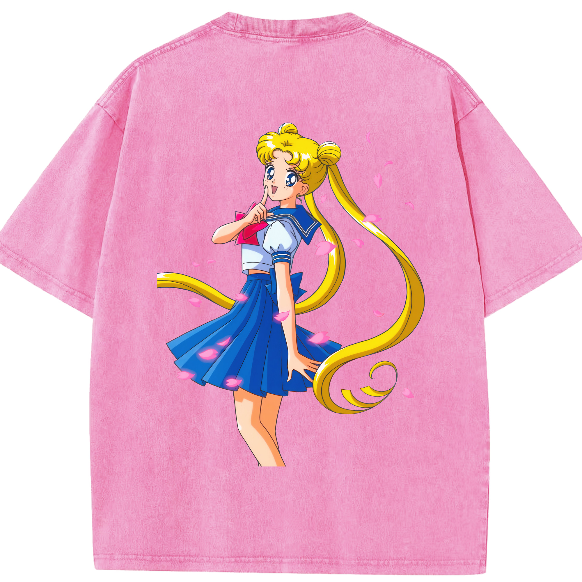 （画像用） 美少女戦士セーラームーン 愛野 美奈子 あいの みなこ Sailor Moon Aino Minako 綿100% ヴィンテージ風 半袖Tシャツ（背面プリント）